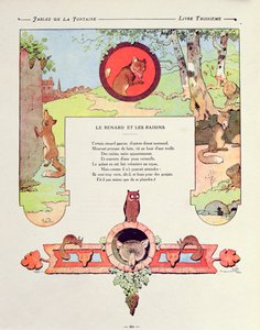 Le renard et les raisins, illustration des 
